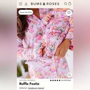 Somebunny Special Mom Buttondown Nightgown & Ruffle Footie Set